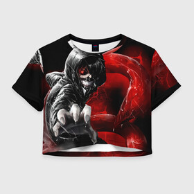 Женская футболка Crop-top 3D с принтом Kaneki Ken Kakuja в Санкт-Петербурге, 100% полиэстер | круглая горловина, длина футболки до линии талии, рукава с отворотами | Тематика изображения на принте: anime | kaneki ken | tokyo ghoul | tokyo ghoul: re | аниме | анимэ | гули | джузо сузуя | канеки кен | кузен йошимура | наки | нишики нишио | ре | ренджи йомо | ризе камиширо | токийский гуль | тоука киришима | ута