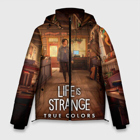 Мужская зимняя куртка 3D с принтом Life Is Strange True Colors в Санкт-Петербурге, верх — 100% полиэстер; подкладка — 100% полиэстер; утеплитель — 100% полиэстер | длина ниже бедра, свободный силуэт Оверсайз. Есть воротник-стойка, отстегивающийся капюшон и ветрозащитная планка. 

Боковые карманы с листочкой на кнопках и внутренний карман на молнии. | art | colors | game | is | life | strange | true | арт | жизнь | игра | краска | настоящий | странная | цвет | штука