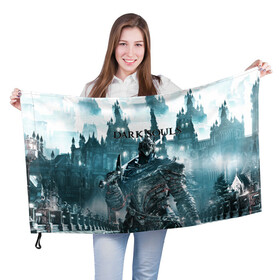Флаг 3D с принтом Dark Souls в Санкт-Петербурге, 100% полиэстер | плотность ткани — 95 г/м2, размер — 67 х 109 см. Принт наносится с одной стороны | action rpg | dark | souls | дарк соулс | игра