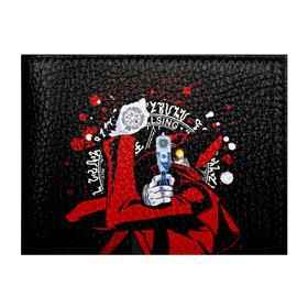 Обложка для студенческого билета с принтом Хеллсинг в Санкт-Петербурге, натуральная кожа | Размер: 11*8 см; Печать на всей внешней стороне | Тематика изображения на принте: alucard | anime | hellsing | алукард | аниме | вампир | знак | комиксы | манга | печать алукарда | печать кромвеля | хеллсинг