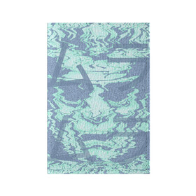 Обложка для паспорта матовая кожа с принтом Sea foam samurai в Санкт-Петербурге, натуральная матовая кожа | размер 19,3 х 13,7 см; прозрачные пластиковые крепления | Тематика изображения на принте: воин | иероглифы | маска | самурай | череп | шлем | япония