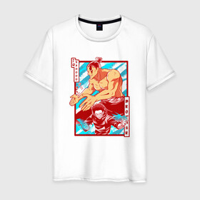 Мужская футболка хлопок с принтом МАГИЧЕСКАЯ БИТВА SUKUNA в Санкт-Петербурге, 100% хлопок | прямой крой, круглый вырез горловины, длина до линии бедер, слегка спущенное плечо. | anime | japan | japanese | jujutsu | jujutsu kaisen | kaisen | sukuna | аниме | двуликий призрак | иероглифы | инумаки | итадори | итадори юдзи | магическая битва | нобара | панда | рёмен | рёмен сукуна | сатору | сукуна | юдзи