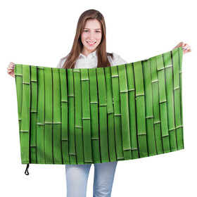 Флаг 3D с принтом Бамбук в Санкт-Петербурге, 100% полиэстер | плотность ткани — 95 г/м2, размер — 67 х 109 см. Принт наносится с одной стороны | bamboo | bamboo stem | bamboo trunk | plant | reed | бамбук | злак | растение | ствол бамбука | стебель бамбука | тростник