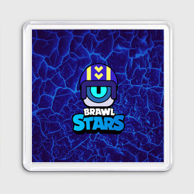 Магнит 55*55 с принтом STU СТУ Brawl Stars в Санкт-Петербурге, Пластик | Размер: 65*65 мм; Размер печати: 55*55 мм | Тематика изображения на принте: brawl | brawl stars | brawlstars | brawl_stars | jessie | бравл | бравлер stu | бравлстарс | гонщик | каскадер | сту