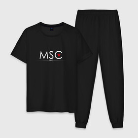 Мужская пижама хлопок с принтом MSCside collection | MSC (2021) в Санкт-Петербурге, 100% хлопок | брюки и футболка прямого кроя, без карманов, на брюках мягкая резинка на поясе и по низу штанин
 | 0x000000123 | moscow | moscow side | mscside | москва