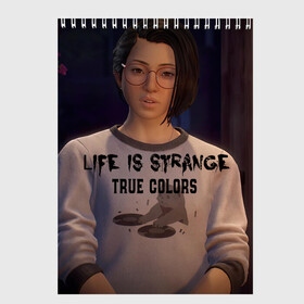 Скетчбук с принтом life is strange true colors в Санкт-Петербурге, 100% бумага
 | 48 листов, плотность листов — 100 г/м2, плотность картонной обложки — 250 г/м2. Листы скреплены сверху удобной пружинной спиралью | game | life is strange:true colors | арт | графика | игры