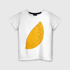 Детская футболка хлопок с принтом Сочный чебурек в Санкт-Петербурге, 100% хлопок | круглый вырез горловины, полуприлегающий силуэт, длина до линии бедер | бабрбук | байкал