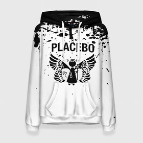 Женская толстовка 3D с принтом placebo в Санкт-Петербурге, 100% полиэстер  | двухслойный капюшон со шнурком для регулировки, мягкие манжеты на рукавах и по низу толстовки, спереди карман-кенгуру с мягким внутренним слоем. | black eyed | black market music | every you every me | nancy boy | placebo | placebo interview | placebo live | placebo nancy | pure morning | running up that hill | special k | taste in men | where is my mind | without you i’m nothing