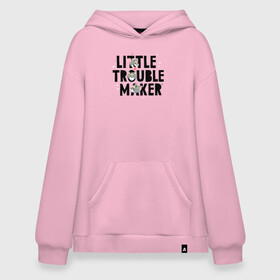 Худи SuperOversize хлопок с принтом Little Trouble Maker в Санкт-Петербурге, 70% хлопок, 30% полиэстер, мягкий начес внутри | карман-кенгуру, эластичная резинка на манжетах и по нижней кромке, двухслойный капюшон
 | tom  jerry | tom and jerry | vdzabma | джерри | том | том  джерри | том и джерри