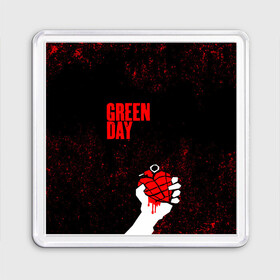 Магнит 55*55 с принтом green day в Санкт-Петербурге, Пластик | Размер: 65*65 мм; Размер печати: 55*55 мм | american idiot | boulevard of broke | day | green | green day | green day hits | green day lyrics | green day mix | green day music video | green day official | green day songs | green day videos | greenday | music | music video | official | warner record