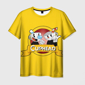 Мужская футболка 3D с принтом CUPHEAD КАПХЕД в Санкт-Петербурге, 100% полиэфир | прямой крой, круглый вырез горловины, длина до линии бедер | cuphead | боссы | игра | капхед