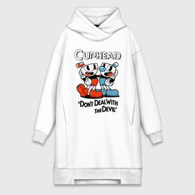 Платье-худи хлопок с принтом Cuphead, Dont deal with devil в Санкт-Петербурге,  |  | cuphead | dont deal with the devil | mugman | игры | капхед | магмен | чашеголовый