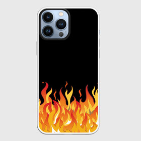 Чехол для iPhone 13 Pro Max с принтом ОГОНЬ И НИЧЕГО ЛИШНЕГО в Санкт-Петербурге,  |  | blaze | cs go | csgo | блазе | блейз | вектор | кс го | ксго | на черном фоне | нечего лишнего | огонь | пламя | языки пламени