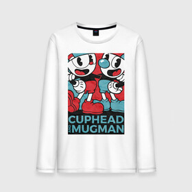 Мужской лонгслив хлопок с принтом Cuphead and Mugman в Санкт-Петербурге, 100% хлопок |  | cuphead | game | mugman | арт | голова | игра | капхед | постер | чашка