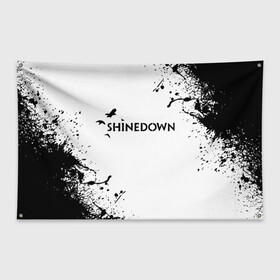 Флаг-баннер с принтом shinedown в Санкт-Петербурге, 100% полиэстер | размер 67 х 109 см, плотность ткани — 95 г/м2; по краям флага есть четыре люверса для крепления | Тематика изображения на принте: 45 shinedown | atlantic | atlantic records | brent smith | cut the cord | get up shinedown | music video | official video | rock | shinedown | shinedown (musical group) | shinedown devil | sound of madness | state of my head | zach myers