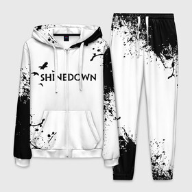 Мужской костюм 3D с принтом shinedown в Санкт-Петербурге, 100% полиэстер | Манжеты и пояс оформлены тканевой резинкой, двухслойный капюшон со шнурком для регулировки, карманы спереди | Тематика изображения на принте: 45 shinedown | atlantic | atlantic records | brent smith | cut the cord | get up shinedown | music video | official video | rock | shinedown | shinedown (musical group) | shinedown devil | sound of madness | state of my head | zach myers