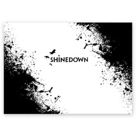 Поздравительная открытка с принтом shinedown в Санкт-Петербурге, 100% бумага | плотность бумаги 280 г/м2, матовая, на обратной стороне линовка и место для марки
 | Тематика изображения на принте: 45 shinedown | atlantic | atlantic records | brent smith | cut the cord | get up shinedown | music video | official video | rock | shinedown | shinedown (musical group) | shinedown devil | sound of madness | state of my head | zach myers