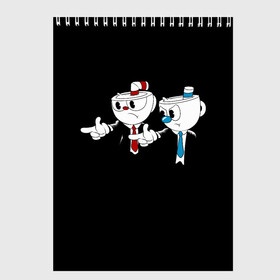 Скетчбук с принтом CUPHEAD PULP FICTION в Санкт-Петербурге, 100% бумага
 | 48 листов, плотность листов — 100 г/м2, плотность картонной обложки — 250 г/м2. Листы скреплены сверху удобной пружинной спиралью | art | cartoon | cup | cuphead | devil | dice | fiction | game | king | mugman | pulp | the | арт | бос | босс | голова | демон | дьявол | игра | капхед | криминальное | магмен | мультик | мультфильм | платформер | чаша | чашка | человек | черт 