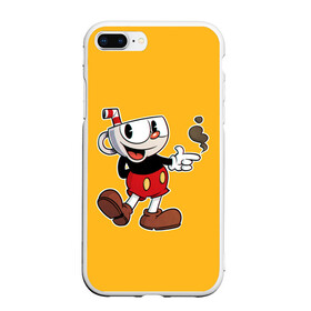 Чехол для iPhone 7Plus/8 Plus матовый с принтом CUPHEAD КАПХЕД в Санкт-Петербурге, Силикон | Область печати: задняя сторона чехла, без боковых панелей | art | cartoon | cup | cuphead | devil | dice | game | king | mugman | the | арт | бос | босс | голова | демон | дьявол | игра | капхед | магмен | мультик | мультфильм | платформер | чаша | чашка | человек | черт