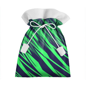 Подарочный 3D мешок с принтом Абстрактный дизайн Зелень в Санкт-Петербурге, 100% полиэстер | Размер: 29*39 см | Тематика изображения на принте: абстракция | баскетбол | волейбол | дизайн | киберспорт | линии | парню. | спорт | футбол