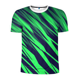 Мужская футболка 3D спортивная с принтом Абстрактный дизайн ,,Зелень