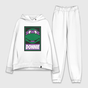 Женский костюм хлопок Oversize с принтом Donnie в Санкт-Петербурге,  |  | donatello | leonardo | michelangelo | ninja | pizza | raphael | turtles | донателло | животные | карате | комикс | комиксы | леонардо | микеланджело | мультфильм | мутант | мутанты | ниндзя | пицца | рафаэль | сплинтер | супергерой