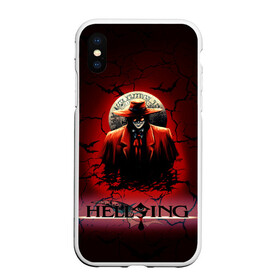 Чехол для iPhone XS Max матовый с принтом HELLSING SSS в Санкт-Петербурге, Силикон | Область печати: задняя сторона чехла, без боковых панелей | bats | cracked | hellsing film | hellsing lettering | hellsing print | helsing | red | van hellsing | ван хельсинг | красный | летучие мыши | надпись хельсинг | принт хельсинг | трещены | фильм хельсинг | хельсинг