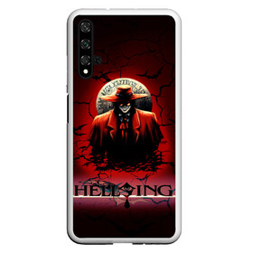 Чехол для Honor 20 с принтом HELLSING SSS в Санкт-Петербурге, Силикон | Область печати: задняя сторона чехла, без боковых панелей | bats | cracked | hellsing film | hellsing lettering | hellsing print | helsing | red | van hellsing | ван хельсинг | красный | летучие мыши | надпись хельсинг | принт хельсинг | трещены | фильм хельсинг | хельсинг