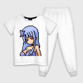 Детская пижама хлопок с принтом Pixel art anime girl в Санкт-Петербурге, 100% хлопок |  брюки и футболка прямого кроя, без карманов, на брюках мягкая резинка на поясе и по низу штанин
 | anime | art | girl | manga | pixel | аниме | арт | девушка | манга | пиксель