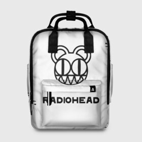 Женский рюкзак 3D с принтом radiohead в Санкт-Петербурге, 100% полиэстер | лямки с регулируемой длиной, сверху ручки, чтобы рюкзак нести как сумку. Основное отделение закрывается на молнию, как и внешний карман. Внутри два дополнительных кармана, один из которых закрывается на молнию. По бокам два дополнительных кармашка, куда поместится маленькая бутылочка
 | colin greenwood | dead air space | ed o’brien | eob | greenwood brothers | jnny | jonny and thom | jonny greenwood | nigel godrich | phil selway | radio head | radiohead | selway | thm yrk | tom yorke | xl | xl recordings | джонни гринвуд | колин гринвуд 