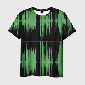 Мужская футболка 3D с принтом AUDIOWAVE в Санкт-Петербурге, 100% полиэфир | прямой крой, круглый вырез горловины, длина до линии бедер | Тематика изображения на принте: underground | звук | звуковая волна | звукорежиссер | прикол