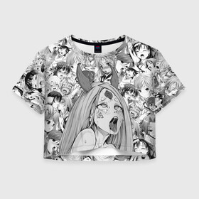 Женская футболка Crop-top 3D с принтом KAGUYA AHEGAO | КАГУЯ АХЕГАО в Санкт-Петербурге, 100% полиэстер | круглая горловина, длина футболки до линии талии, рукава с отворотами | ahegao | japanese anime | kaguya | kawai | kowai | oppai | otaku | senpai | sugoi | waifu | yandere | ахегао | кагуя | ковай | отаку | семпай | сенпай | сэмпай | яндере | японская анимация