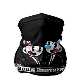 Бандана-труба 3D с принтом The Soul Brothers в Санкт-Петербурге, 100% полиэстер, ткань с особыми свойствами — Activecool | плотность 150‒180 г/м2; хорошо тянется, но сохраняет форму | Тематика изображения на принте: art | brothers | cartoon | cup | cuphead | devil | dice | game | king | mugman | soul | the | арт | бос | босс | братья | голова | демон | душа | дьявол | игра | капхед | магмен | мультик | мультфильм | платформер | чаша | чашка | человек | чер