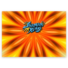 Поздравительная открытка с принтом Shaman King в Санкт-Петербурге, 100% бумага | плотность бумаги 280 г/м2, матовая, на обратной стороне линовка и место для марки
 | Тематика изображения на принте: anime | manga | shaman king | аниме | король шаманов | манга | шамаг кинг
