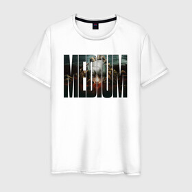 Мужская футболка хлопок с принтом Medium Marianne в Санкт-Петербурге, 100% хлопок | прямой крой, круглый вырез горловины, длина до линии бедер, слегка спущенное плечо. | Тематика изображения на принте: horror | medium | the medium | марианна | медиум