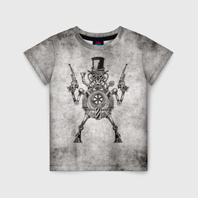 Детская футболка 3D с принтом Стимпанк в Санкт-Петербурге, 100% гипоаллергенный полиэфир | прямой крой, круглый вырез горловины, длина до линии бедер, чуть спущенное плечо, ткань немного тянется | steam punk | steampank | steampunk | гранж | механизм | мода | ретро | стиль | стимпанк | шестеренка
