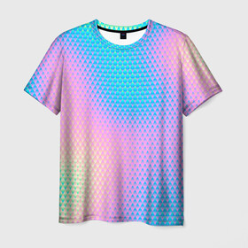 Мужская футболка 3D с принтом Переливы в Санкт-Петербурге, 100% полиэфир | прямой крой, круглый вырез горловины, длина до линии бедер | абстракция | геометрия | градиент | краски | рисунок | свет | текстура