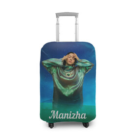 Чехол для чемодана 3D с принтом Манижа  Manizha в Санкт-Петербурге, 86% полиэфир, 14% спандекс | двустороннее нанесение принта, прорези для ручек и колес | manizha | далеровна | душанбе | евровидение | евровидение 2021 | манижа | певица | таджикистан | хамраева