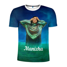 Мужская футболка 3D спортивная с принтом Манижа  Manizha в Санкт-Петербурге, 100% полиэстер с улучшенными характеристиками | приталенный силуэт, круглая горловина, широкие плечи, сужается к линии бедра | manizha | далеровна | душанбе | евровидение | евровидение 2021 | манижа | певица | таджикистан | хамраева
