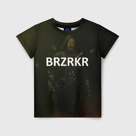 Детская футболка 3D с принтом BRZRZR в Санкт-Петербурге, 100% гипоаллергенный полиэфир | прямой крой, круглый вырез горловины, длина до линии бедер, чуть спущенное плечо, ткань немного тянется | berserker | киану ривз | комикс | постер