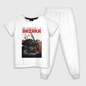 Детская пижама хлопок с принтом BRZRKR в Санкт-Петербурге, 100% хлопок |  брюки и футболка прямого кроя, без карманов, на брюках мягкая резинка на поясе и по низу штанин
 | 2077 | brzrkr | comics | cyberpunk | john wick | johnny | keanu | netflix | reeves | samurai | silverhand | джон | джонни | киану | киберпанк | комиксы | ривз | самурай | сериал | сильверхенд | уик