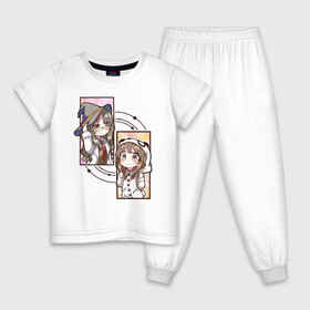 Детская пижама хлопок с принтом Рио и Каэдэ в Санкт-Петербурге, 100% хлопок |  брюки и футболка прямого кроя, без карманов, на брюках мягкая резинка на поясе и по низу штанин
 | Тематика изображения на принте: anime | aobuta | bunny | bunny girl | futaba | kaede | mai | nodoka | pfnds | rio | sakuta | shoko | аниме | анимэ | девочка зайка | зайка | каэдэ | комедия | маи | нодока | панда | рио | сакута | сёко | футаба | шоко