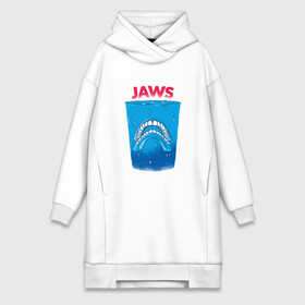 Платье-худи хлопок с принтом Jaws Челюсти   Прикол в Санкт-Петербурге,  |  | art | film | horror | killer | merch | movie | parody | shark | teeth | white | акула | арт | белая акула | вставная челюсть | зубы | иллюстрация | кино | мерч | пародия | пародия на постер | пенсия | спилберг | стакан | фильм 