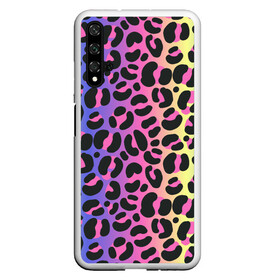 Чехол для Honor 20 с принтом Neon Leopard Pattern в Санкт-Петербурге, Силикон | Область печати: задняя сторона чехла, без боковых панелей | africa | afrika | gradient | summer | tropical | африка | африканский узор | градиент | леопард | леопардовый узор | лето | неон | неоновое свечение | паттерт | пятна | разные цвета | саванна | тропики | тропический узор