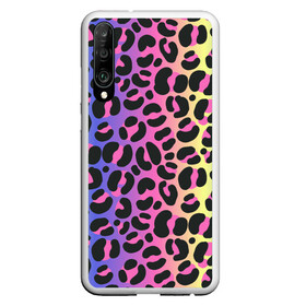 Чехол для Honor P30 с принтом Neon Leopard Pattern в Санкт-Петербурге, Силикон | Область печати: задняя сторона чехла, без боковых панелей | Тематика изображения на принте: africa | afrika | gradient | summer | tropical | африка | африканский узор | градиент | леопард | леопардовый узор | лето | неон | неоновое свечение | паттерт | пятна | разные цвета | саванна | тропики | тропический узор