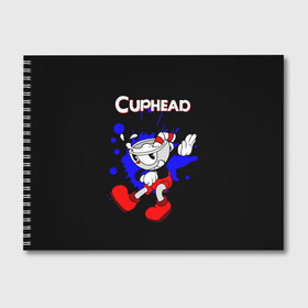 Альбом для рисования с принтом Cuphead в Санкт-Петербурге, 100% бумага
 | матовая бумага, плотность 200 мг. | cup head | cuphead | run and gun | детям | капхед | капхэд | логотипы игр | персонажи игр | чашка