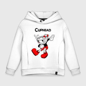 Детское худи Oversize хлопок с принтом Cuphead/Капхед в Санкт-Петербурге, френч-терри — 70% хлопок, 30% полиэстер. Мягкий теплый начес внутри —100% хлопок | боковые карманы, эластичные манжеты и нижняя кромка, капюшон на магнитной кнопке | Тематика изображения на принте: cup head | cuphead | run and gun | детям | капхед | капхэд | логотипы игр | персонажи игр | чашка