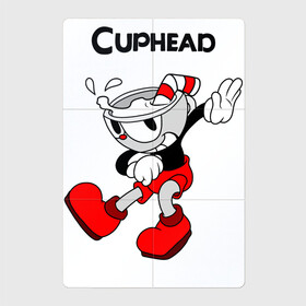 Магнитный плакат 2Х3 с принтом Cuphead Капхед в Санкт-Петербурге, Полимерный материал с магнитным слоем | 6 деталей размером 9*9 см | cup head | cuphead | run and gun | детям | капхед | капхэд | логотипы игр | персонажи игр | чашка