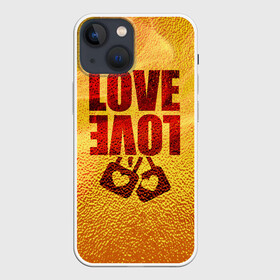 Чехол для iPhone 13 mini с принтом LOVE в Санкт-Петербурге,  |  | love | lovely | romantic | любовь | романтика