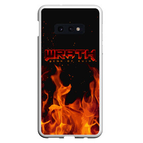 Чехол для Samsung S10E с принтом WRATH: Aeon of Ruin FIRE в Санкт-Петербурге, Силикон | Область печати: задняя сторона чехла, без боковых панелей | 90 е | aeon of ruin | quake | tegunvteg | wrath | wrath: aeon of ruin | игра | компьютерная игра | монстры | огонь | пламя | ретро | реьро шутер | шутер